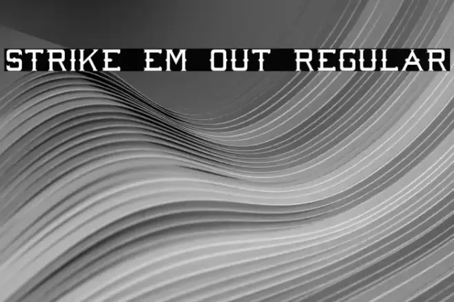 Strike 'Em Out Regular Font examples