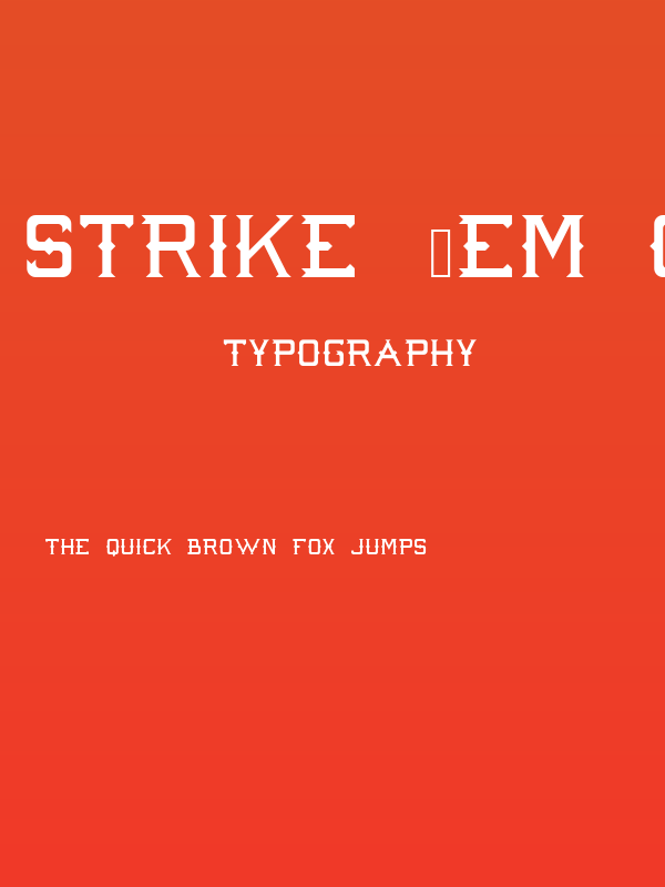 Strike 'Em Out Regular Poster