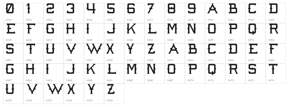 Strike 'Em Out Regular Character Map
