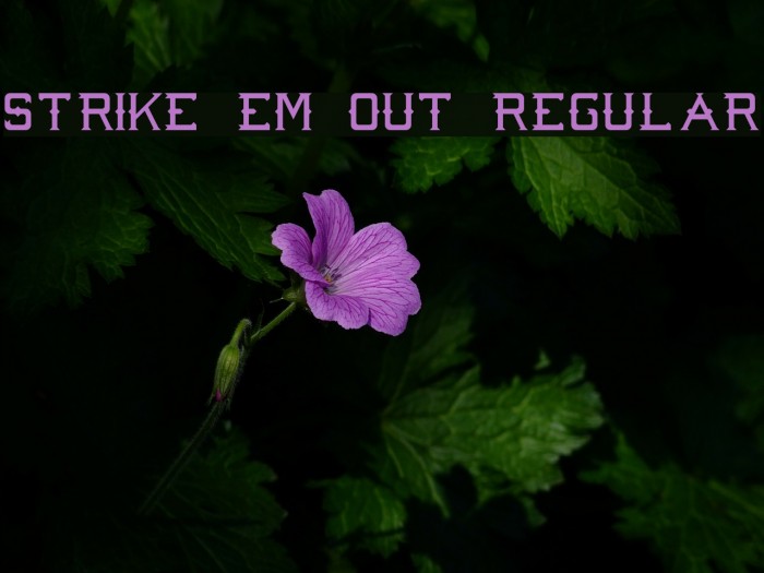Strike 'Em Out Regular Font examples