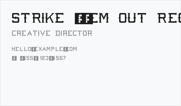 Strike 'Em Out Regular Business Card