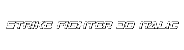 Strike Fighter 3D Italic  नि: शुल्क फ़ॉन्ट्स डाउनलोड