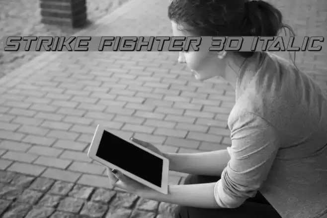 Strike Fighter 3D Italic Font examples
