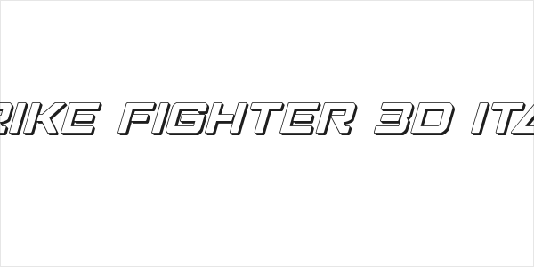 Strike Fighter 3D Italic Logo