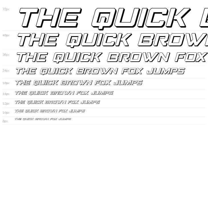 Strike Fighter 3D Italic Waterfall