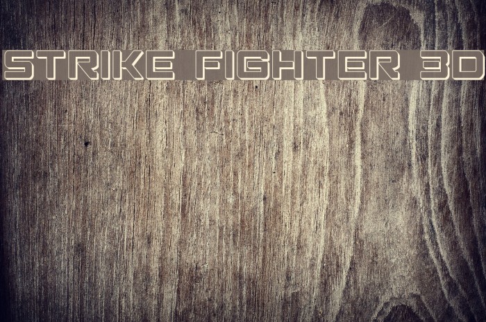 Strike Fighter 3D Font examples