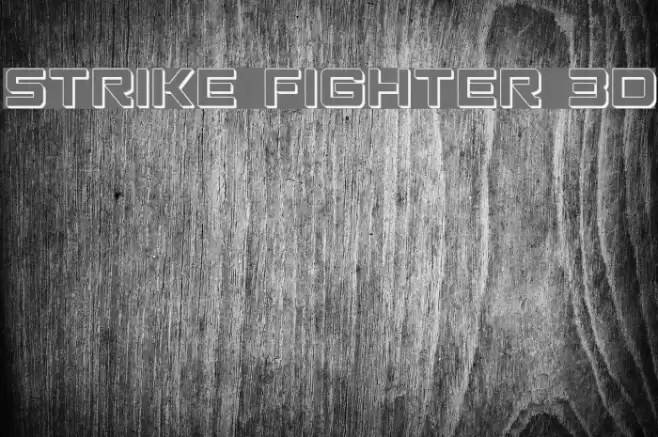 Strike Fighter 3D フォント examples