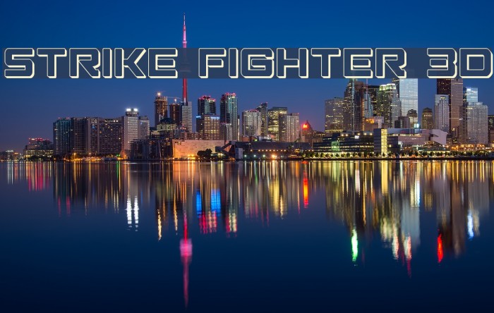 Strike Fighter 3D Font examples