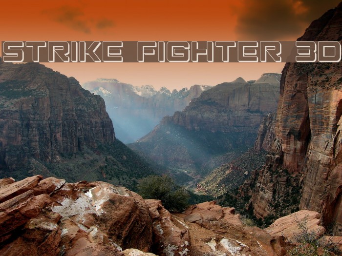 Strike Fighter 3D Font examples