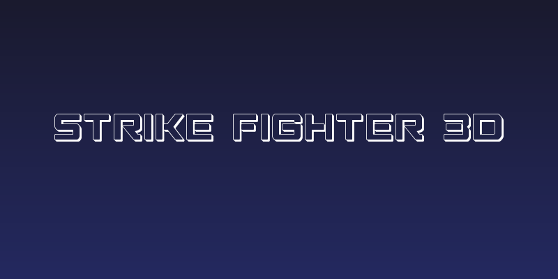 Strike Fighter 3D Social Header