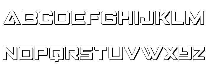 Strike Fighter 3D Font LOWERCASE