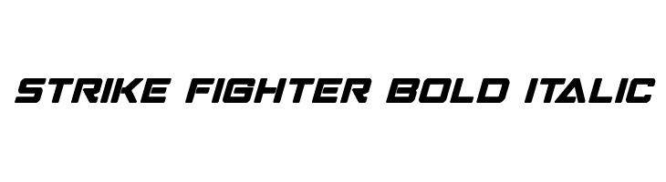 Strike Fighter Bold Italic  フリーフォントのダウンロード