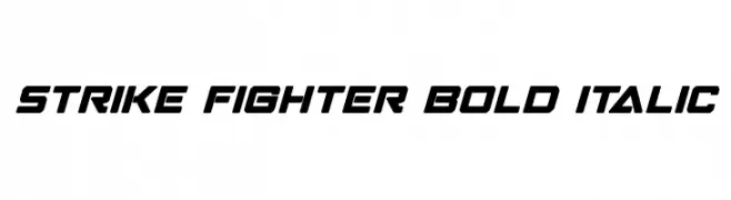 Strike Fighter Bold Italic  नि: शुल्क फ़ॉन्ट्स डाउनलोड