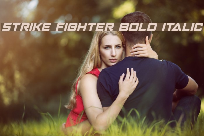 Strike Fighter Bold Italic Font examples