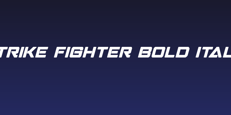 Strike Fighter Bold Italic Social Header