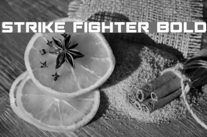 Strike Fighter Bold Font examples