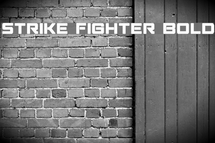 Strike Fighter Bold Schriftart examples
