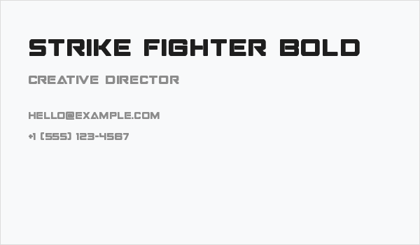 Strike Fighter Bold Business Card