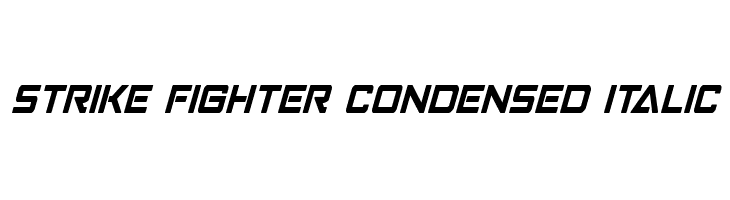 Strike Fighter Condensed Italic  font caratteri gratis
