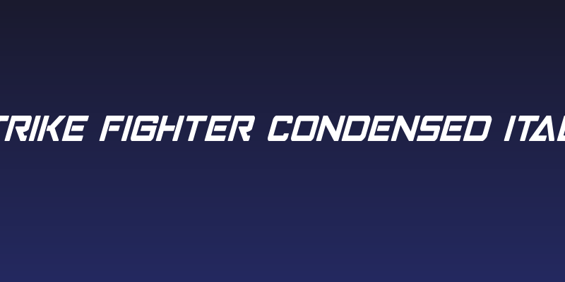 Strike Fighter Condensed Italic Social Header