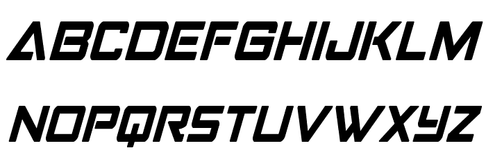 Strike Fighter Condensed Italic Font LOWERCASE