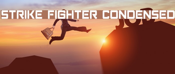 Strike Fighter Condensed Schriftart examples