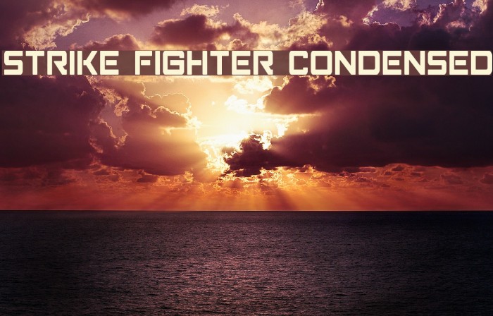 Strike Fighter Condensed Schriftart examples