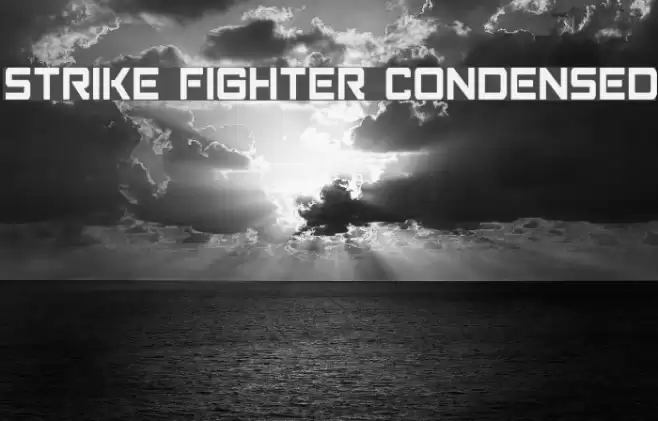 Strike Fighter Condensed Font examples