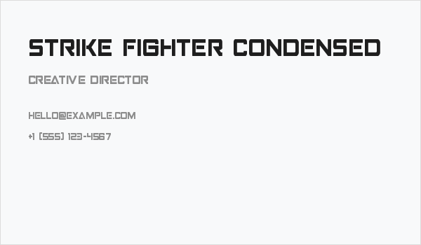 Strike Fighter Condensed Business Card