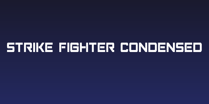 Strike Fighter Condensed Social Header