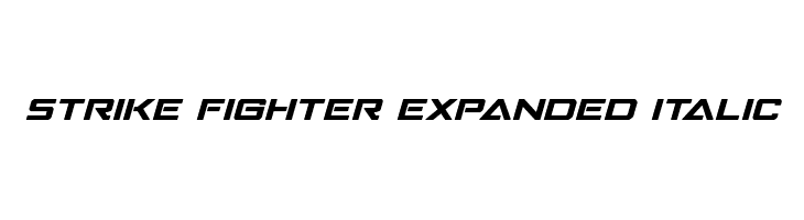 Strike Fighter Expanded Italic Schriftart
