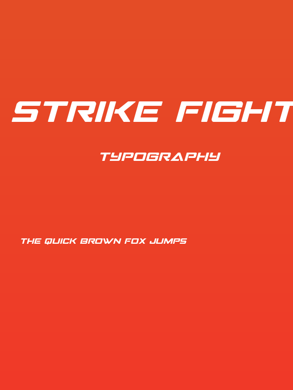 Strike Fighter Expanded Italic Poster
