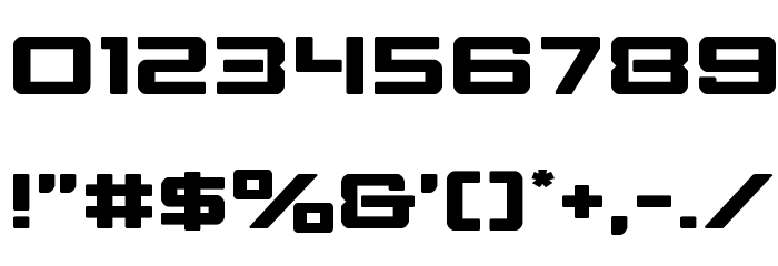 Strike Fighter Expanded Font OTHER CHARS