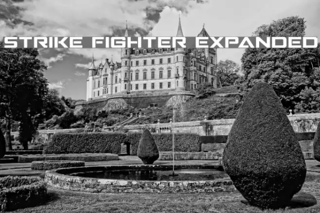 Strike Fighter Expanded Font examples