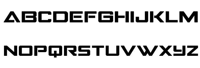 Strike Fighter Expanded Font LOWERCASE