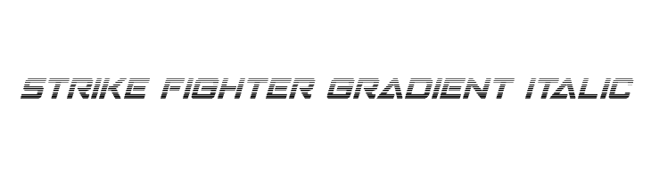 Strike Fighter Gradient Italic Polices