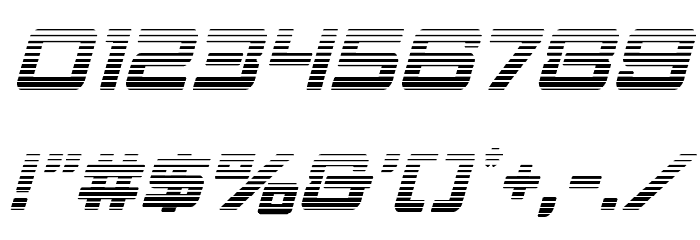 Strike Fighter Gradient Italic Font OTHER CHARS
