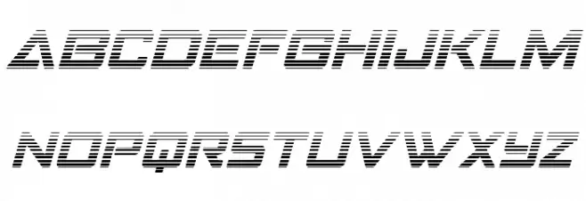 Strike Fighter Gradient Italic Fuentes MAYÚSCULAS