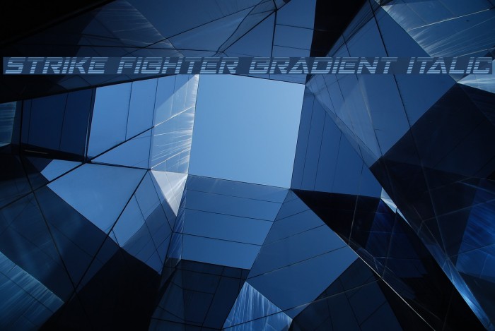 Strike Fighter Gradient Italic Font examples