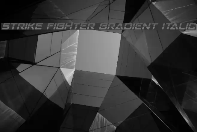 Strike Fighter Gradient Italic Font examples