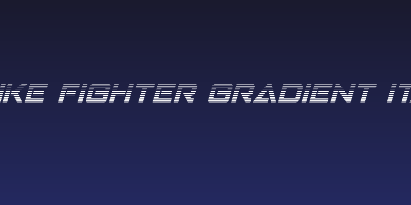 Strike Fighter Gradient Italic Social Header