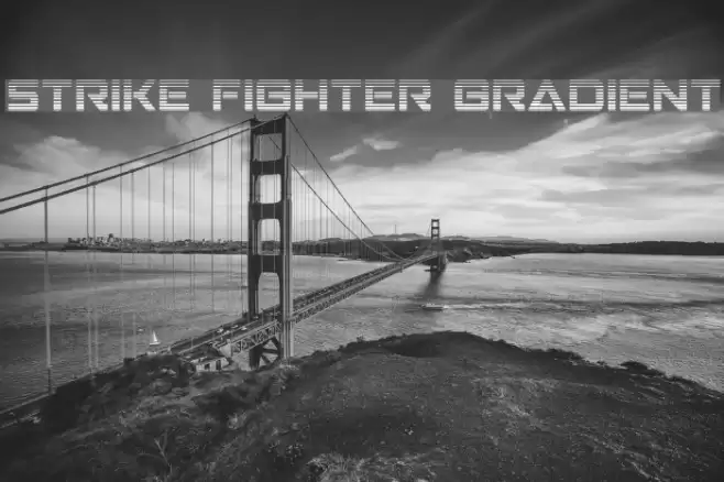 Strike Fighter Gradient Font examples