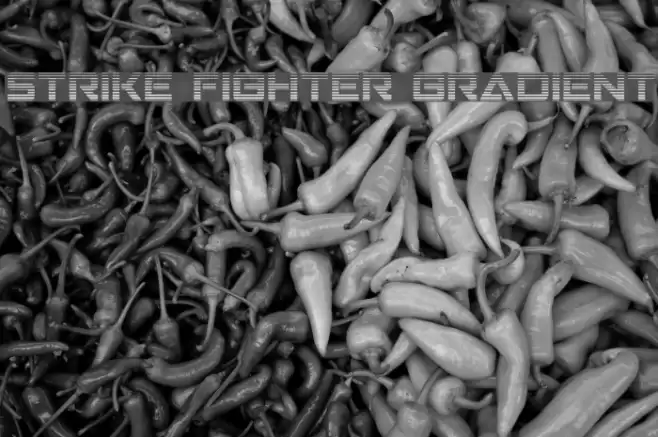 Strike Fighter Gradient Font examples
