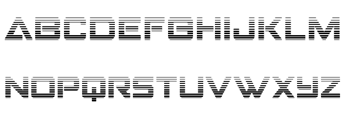 Strike Fighter Gradient Font LOWERCASE