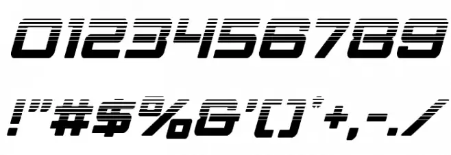 Strike Fighter Halftone Italic Font OTHER CHARS