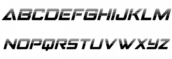 Strike Fighter Halftone Italic Polices MAJUSCULES