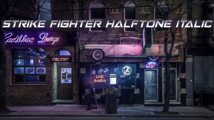 Strike Fighter Halftone Italic لخطوط تنزيل examples