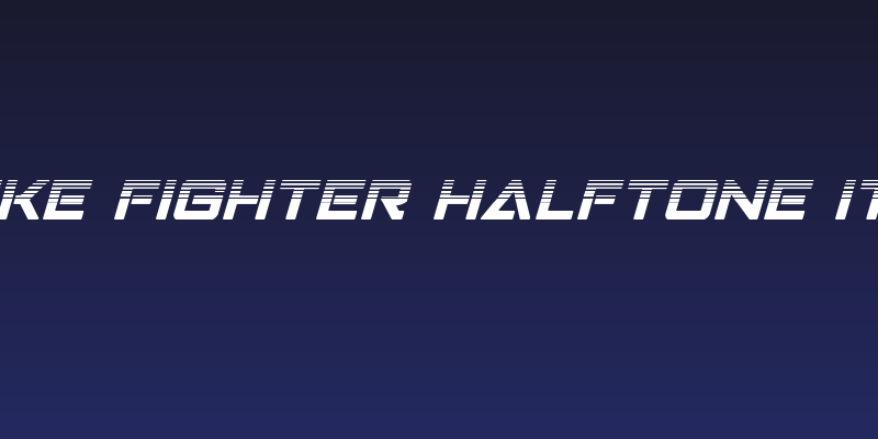 Strike Fighter Halftone Italic Social Header