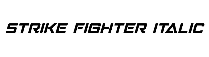 Strike Fighter Italic Schriftart