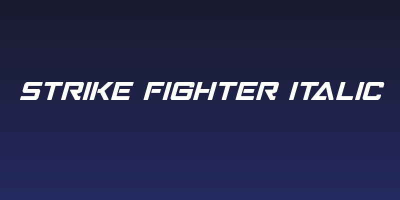 Strike Fighter Italic Social Header